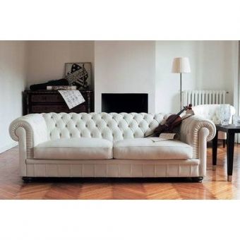 Sofá Chesterfield Branco