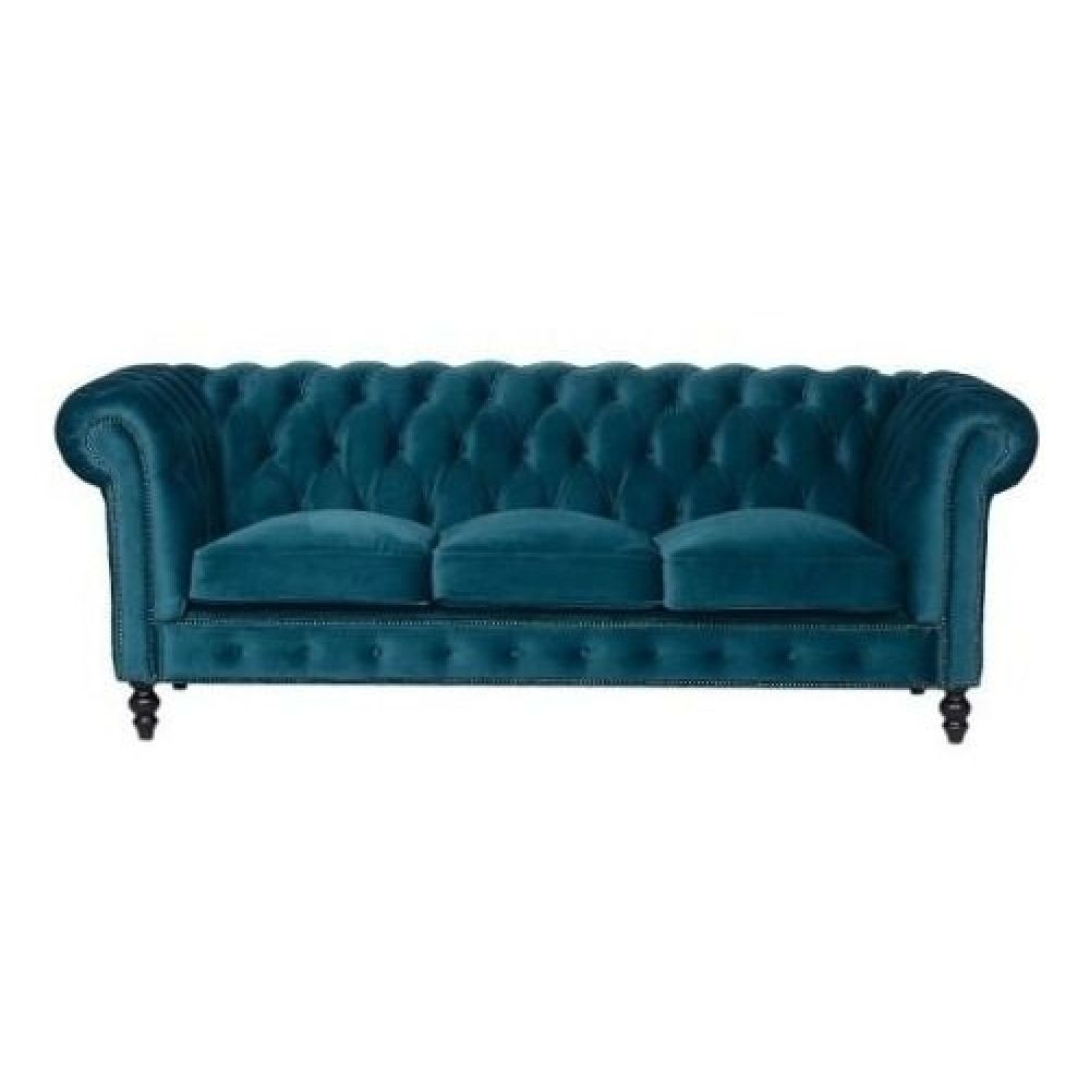 Sofá Chesterfield Verde Cor:Verde