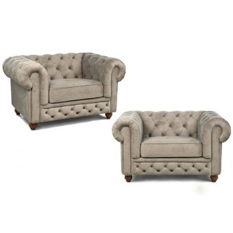 kit 02 Poltrona  Chesterfield Bege