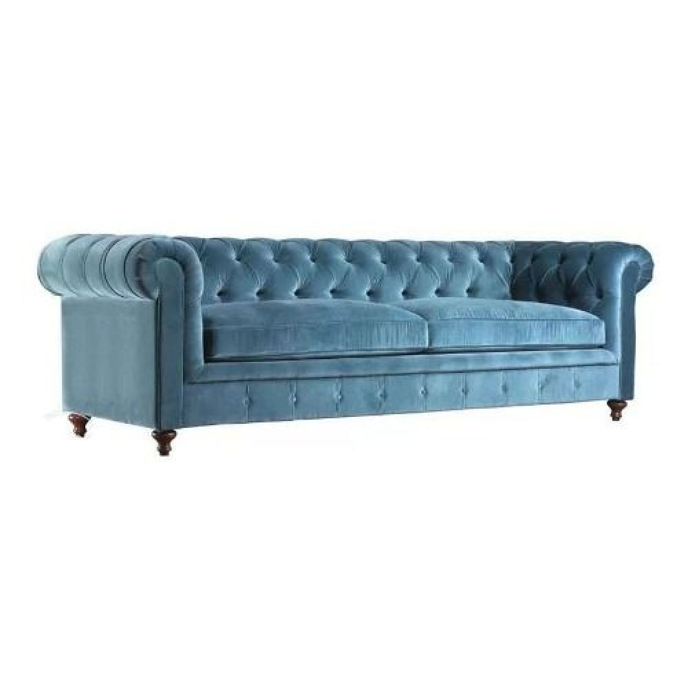 Sofá Chesterfield azul   220 cm
