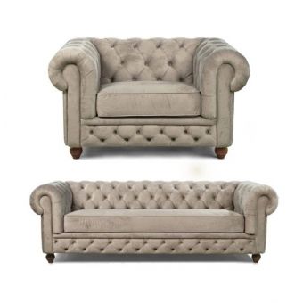 Sofá Chesterfield - 3 lugares e Poltrona  210