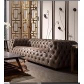 Sofá Chesterfield Couro Legitimo 260 cm