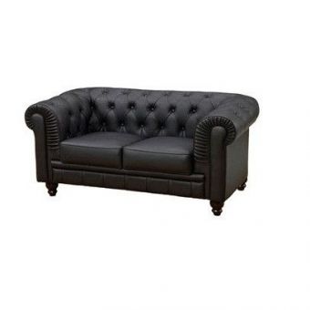 Sofá Chesterfield Preto