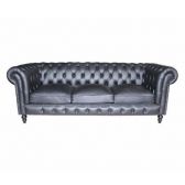 Conjunto Sofá 3 E 2 Lugares Sofá Chesterfield Couro