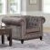 Poltrona Chesterfield 120cm Sala Quarto Decoração Cinza